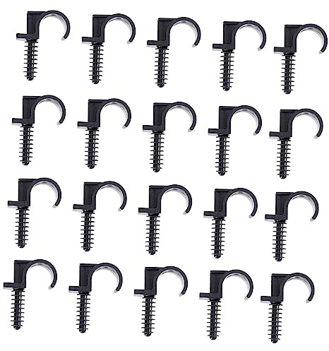 ORFOFE 100pcs Plastic Water Pipe Clamps Single Clips Portable Fixing Clamp for Line Fixing Lightweight Wall Mounted Pipe Holder for Small Water Tubes