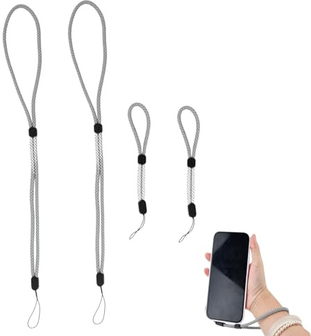 4 Stück Handschlaufe Lanyard Verstellbares, Handgelenk Trageband Schlaufe, Paracord Handgelenkschlaufe Kurz, Hand Wrist Strap Lanyard, Universal Trageschlaufe für Kamera, Handy, Schlüssel