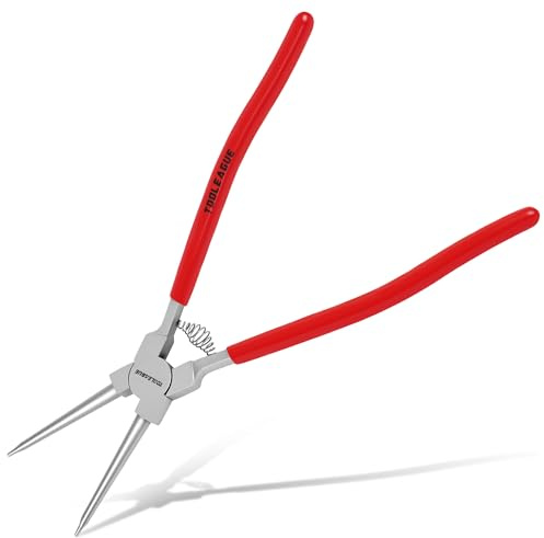 TOOLEAGUE 13 Large Snap Ring Pliers, Circlip Pliers,Straight Internal Heavy Duty for Ring Remover Retaining,1 Pc