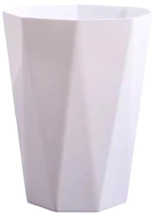 Ioensy Papelera Nórdica Pequeña Sin Tapa, Sencilla, Ideal para Cocina, Dormitorio, Hogar Y Habitación Infantil, Blanco, Individual