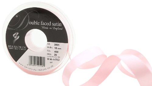Berisfords 3501 Doppelseitiges Satinband, 20 m x 15 mm, Rosa Azalee