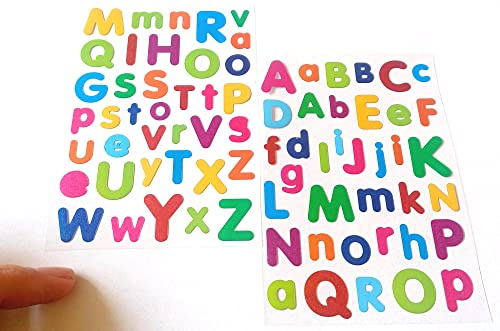 Bunt Alphabet Buchstaben Sticker - Kinder/Kinder Etiketten für Partytüten, Schrott Bücher, Karte oder Notizbuch Planer Deko