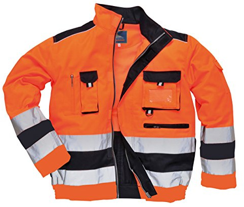 Portwest Lille Warnschutz-Jacke , Größe: XL, Farbe: Orange/Marine, TX50ONRXL