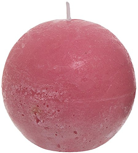 Sia Home Fashion - Candela sferica Non-profumata in Cera di SOYA, 9 cm Rosa