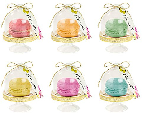 6er-Pack Alice im Wunderland Party-Kuchenkuppeln – Verrückter Hutmacher Nachmittagstee Tischdekoration mit Eat Me Schild