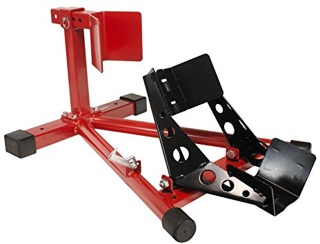 Dragway Tools Motorcycle Wheel Chock Locking & Adjusting Stand fits 16 - 21 Tire