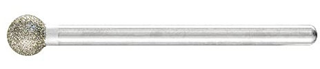PFERD TOOLS Diamant-Schleifstift Kugelform | Ø 6,0mm Schaft-ø 3mm D126 (mittel) | 36206010 – zum Gravieren und Entgraten