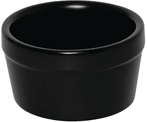 Olympia Mediterrane Auflaufförmchen aus Steingut, 95 mm, Schwarz, 6 Stück