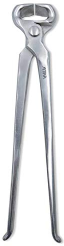 Reitsport Amesbichler AMKA - Alicates de corte para pezuñas con mordazas semicirculares especiales, punta oblicua 12 y 31 cm, acero inoxidable 12