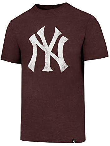 47 Herren MLB New York Yankees Knockaround Club T-Shirt, Dark Maroon, XL