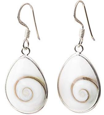 Ohrringe aus 925er-Sterlingsilber, Shiva-Auge, Stein der Heiligen Lucia, Silberohrringe für Damen, handgefertigt, mediterraner Schmuck, Tropfenform, oval