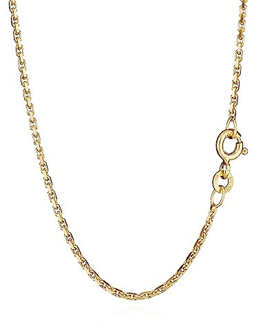 NKlaus 60cm Ankerkette 333 Gelbgold 8 Karat elegante Halskette filigrante Breite 1,3mm Collier 4,3g schwer 9450