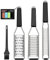 Lemon Zester Cheese Grater Citrus Zester Pack of 3-304 Stainless Steel - A Sharp Tool for Parmesan Cheese, Ginger, Garlic, Nutmeg, Chocolate, Vegetables，Fruits，Dishwasher Safe With Cleaning Brush
