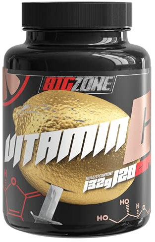 Big Zone Vitamin C | 1000mg hochdosiertes Vitamin C | Nur 1 Kapsel täglich | 120 Kapseln
