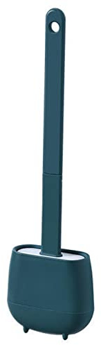 Brosse WC et Support en Silicone – Brosse Souple avec Installation sans Trou et Base Anti-Fuite – Excellent Outil pour Les Toilettes domestiques