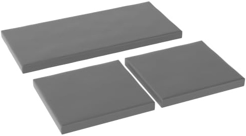 Outsunny Outdoor Seat Cushion Pads for Rattan Furniture, 3 PCs Garden Furniture Cushions, Dark Grey