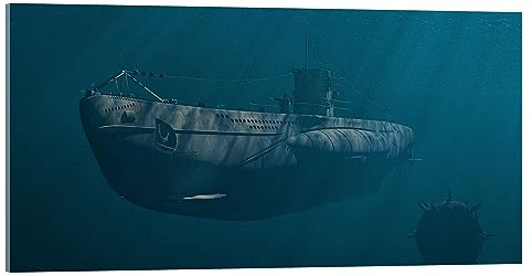 Posterlounge U-Boot 1941 Hinter feindlichen Linien Acrylglasbild | 80 x 40 cm von Peter Weishaupt Wandbilder Wanddeko