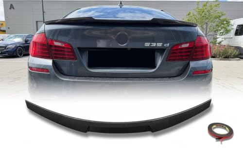 MpTuned Heckspoiler passend für 5er F10 Limousine 2010–2016, Spoiler Lippe Kofferraum M4 Stil, ABS Kunststoff Carbon Optik, Sport Design, Einfache Installation