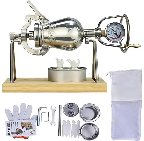 Hand-Popcorn-Maschine aus 304 Edelstahl – kleiner manueller Popcorn-Maker für Familientreffen, Partyspaß, chinesische Vintage-Mini-Popcornmaschine, 260 ml