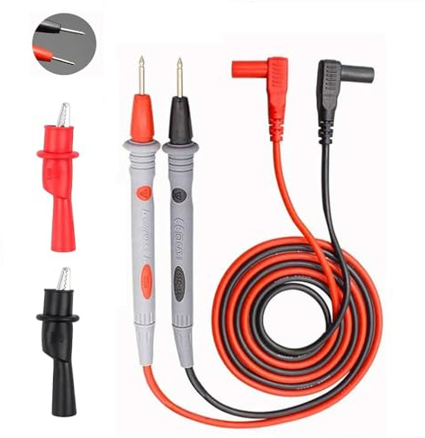 Multímetro de medición con pinzas de cocodrilo, 1000 V/20 A, cable de prueba, accesorios para multímetro