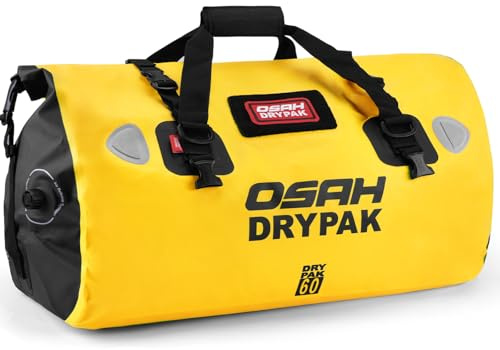 OSAH DRYPAK wasserdichte Rucksack Dry Bag – Wasserfeste Reisetasche Seesack, Rolltop, Großem Stauraum, Vielseitige wasserdichte Tasche für Camping, Motorrad, Bootfahren, Kajak, SUP, Strand und Angeln