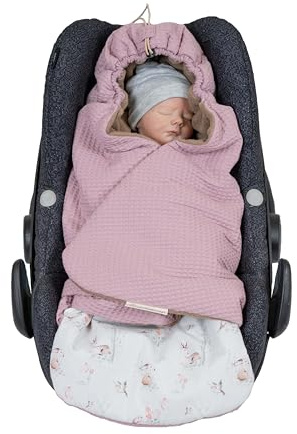 ULLENBOOM Einschlagdecke für die Babyschale - Ideal für Herbst & Winter | TOG 2.5, Oberstoff: 100% Baumwolle, gefüttert, OEKO-TEX zertifiziert, Einfaches öffnen & schließen, Made in EU, Waschbar