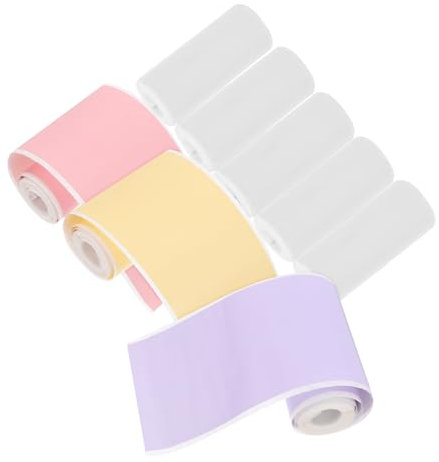 NUOBESTY 8rollen Mini Thermodrucker Papier Wasserdichtes Selbstklebendes Thermopapier Für Etiketten Notizen Und Fotos Mit Bunten Und Weißen Rollen Für Büro Und Schule