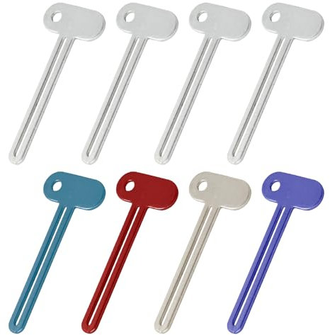 8 Stück Tubenausdrücker,Metall Zahnpasta Squeezer,Edelstahl Tubenquetscher für Alle Tube,Stabiles Tubenquetscher, Edelstahl Zahnpasta Quetscher für Zahnpasta, Schuhcreme, Haarfärbemittel, Farbe