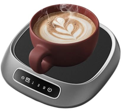 Chauffe-tasse à café, 3 réglages de température, chauffante à bougie avec arrêt automatique, chauffe-tasse intelligent pour lait, thé, café, chauffe-boisson sûr pour le bureau et la maison