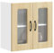 IKAYAA Armario Colgante de Cocina con Vidrio Kalmar, Armario de Pared para Cocina, Armario Cocina Pared, Armario Multiusos para Colgar, Mueble Alto de Cocina, Roble Sonoma, 60 x 31 x 60 cm
