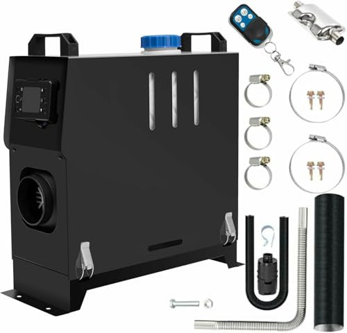 HALOYWB 5–8 kW Diesel-Standheizung 12 V, Diesel-Luftheizung 5000–8000 W, Diesel-Standheizung mit LCD-Thermostat-Monitor und ferngesteuertem Schalldämpfer für Autos, Busse, Baufahrzeuge