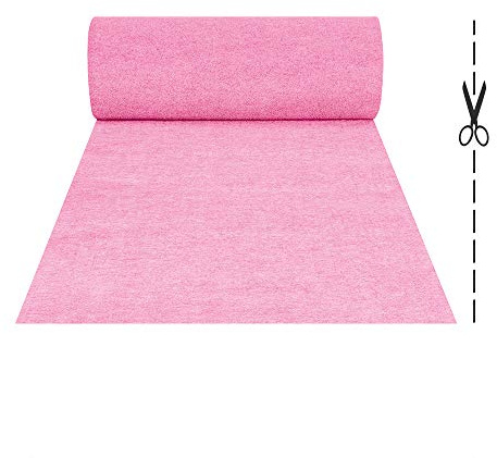 Olivo.Shop | Rollo de Alfombra Larga y Estrecha para Eventos, Alfombra Larga y Estrecha para Fiestas y arreglos, de Boda, Fiestas, Ropas (Rosa, 1x10 MT)