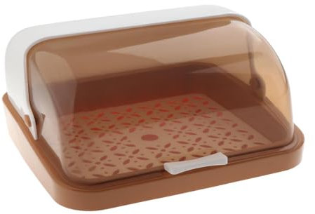 Gralara Piatto Scodella Stendino Vassoio di drenaggio Scatola Multiuso con scolapiatti Portabicchieri Antipolvere con Coperchio per Ciotola Tazza da tè, Cachi