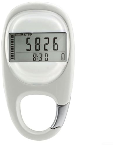 GANCEI Digital 3D LCD Pedometer Step Counter Large Display Easy-Read Up to 99999 Steps Clip Lanyard Lightweight for Fitness Running Adults