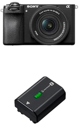 Sony Alpha 6700 (APS-C) - Appareil Photo Hybride avec Objectif 16-50 mm II – autofocus IA, stabilisation 5 Axes, vidéo 4K 120p, écran Tactile, idéal pour Le vlogging et la Photo + Sony NPFZ100