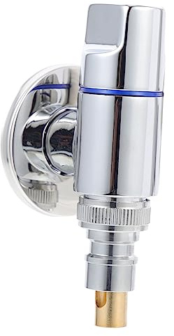 LIFKOME Valvola ad Angolo in Acciaio Inossidabile per Lavatrice Arresto Acqua Automatico Filettatura Profonda Antiscivolo Rubinetto per Cucina e Bagno Resistente Corrosione e Graffi