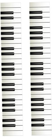 Gatuida Adesivi Pezzi Pianoforte Impermeabili Tasti per Scale Autoadesivi di Cm) in Pvc, Decorazione Rimovibile Protezione Scale, Set da 2 (18x116 per Casa, Bar