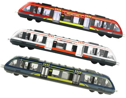 MOLUCKFU 3 pezzi Treno Elettrico Giocattolo Educativo Simulazione Alta Velocità per Colori Portatile Stimola Coordinazione e Apprendimento
