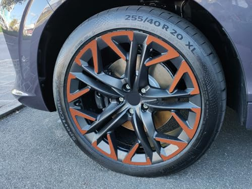 SB CarDesign Adesivi per cerchioni adatti per Cupra TERRAMAR Hadron 8,5 x 20 pollici ET38 cerchioni (rame metallizzato opaco)