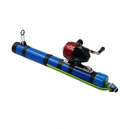 Canna da pesca per catapulta, mulinello da pesca con fionda – Strumento telescopico compatto per catapulta, lanciatore professionale portatile per pescatori, perfetto per acqua salata e acqua dolce