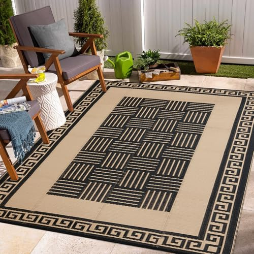 YONILE Outdoor Plastic Straw Rug 120x180cm Waterproof, Reversible Outdoor Rug for Patios Clearance, Outdoor Area Rug Carpet RV Mat for Camping Backyard Deck Porch