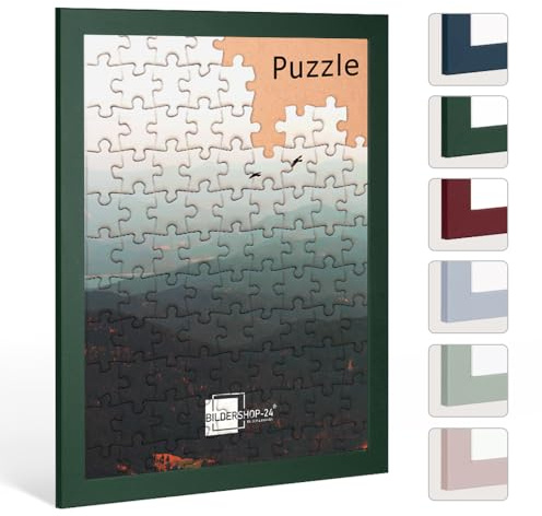 Bildershop-24 Puzzlerahmen Paris Tannengrün 50x70cm (ca. 1000 Teile)