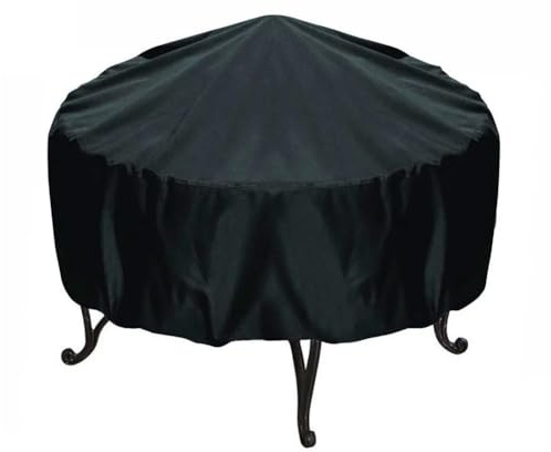 Vilgftyiet Outdoor Garden BBQ Grillabdeckung Wasserdicht und UV-beständig für Rundgrills und Kohlenbecken Schwarz