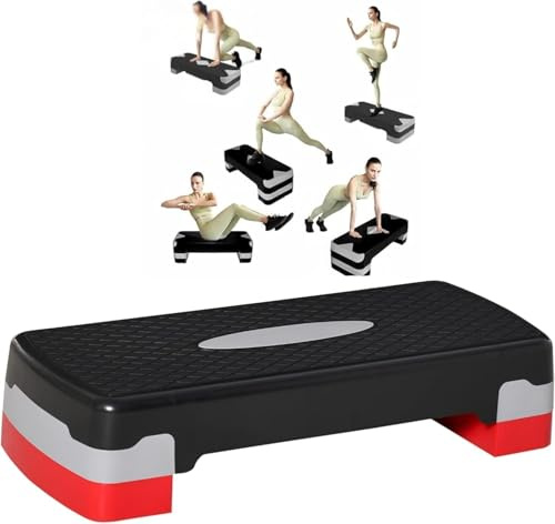 Steppbrett Fitness Aerobic Stepper Höhenverstellbar Step Bench Mit Stufen. Rutschfestes Trainingsgerät Für Büro Und Zuhause. Trainingsgeräte Für Zuhause
