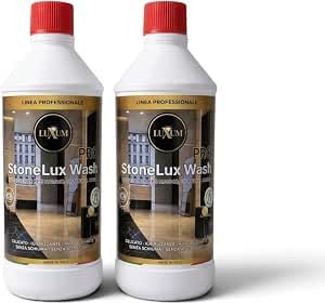 StoneLux WashPRO Detergente igienizzante formulato con materie prime selezionate di alta qualità Adatto anche a robot lavapavimenti HACCP – 2 × 750 ml