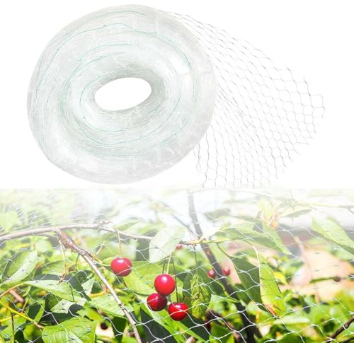 Rainway Balkonnetz für Katzen, 3x10m Verstärktes Nylon Vogelschutznetz & Taubennetz Balkon, 2,5cm Maschenweite Weiß Ohne Zubehör, Reißfestes Taubennetz für Garten, Obstgärten, Teiche & Geflügelhaltung