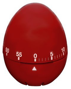 Kitchen Craft Colourworks Timer - Mechanical - Egg - Red