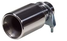 Auspuffblende universal Edelstahl Rund 89mm Anschluss bis 58mm