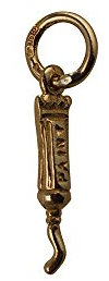 9ct Gold 15x4mm Artist's Paint Tube Pendant or Charm