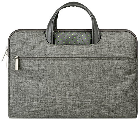 Laptop Sleeve Case Briefcase Spill Resistant Shockproof for 12.1 13 Laptops/Notebooks/Ultrabooks/Netbooks Dark Grey